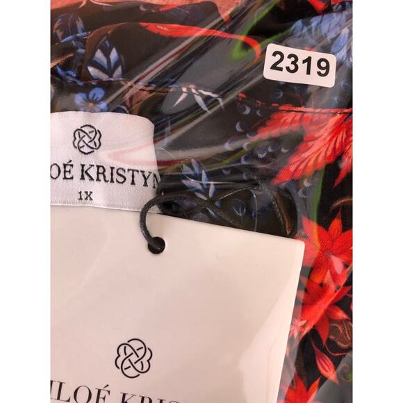 Chloe Kristyn Fallon Dress Floral Wrap NWT 1X - Picture 7 of 7